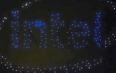 Intel drones light up Super Bowl 2017